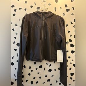 lululemon mesh hooded define cropped jacket.